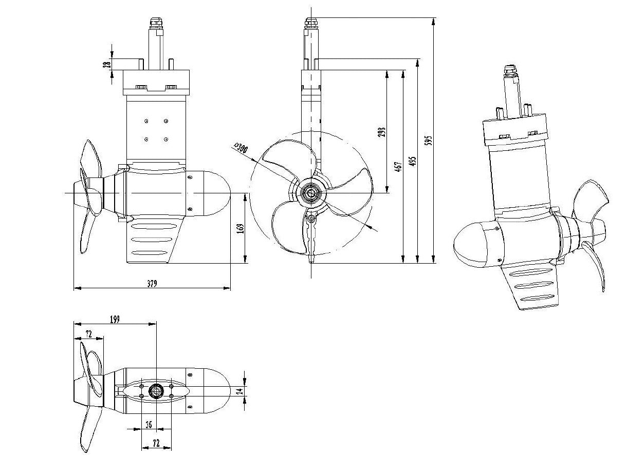Electric outboard 3kW (NEW)