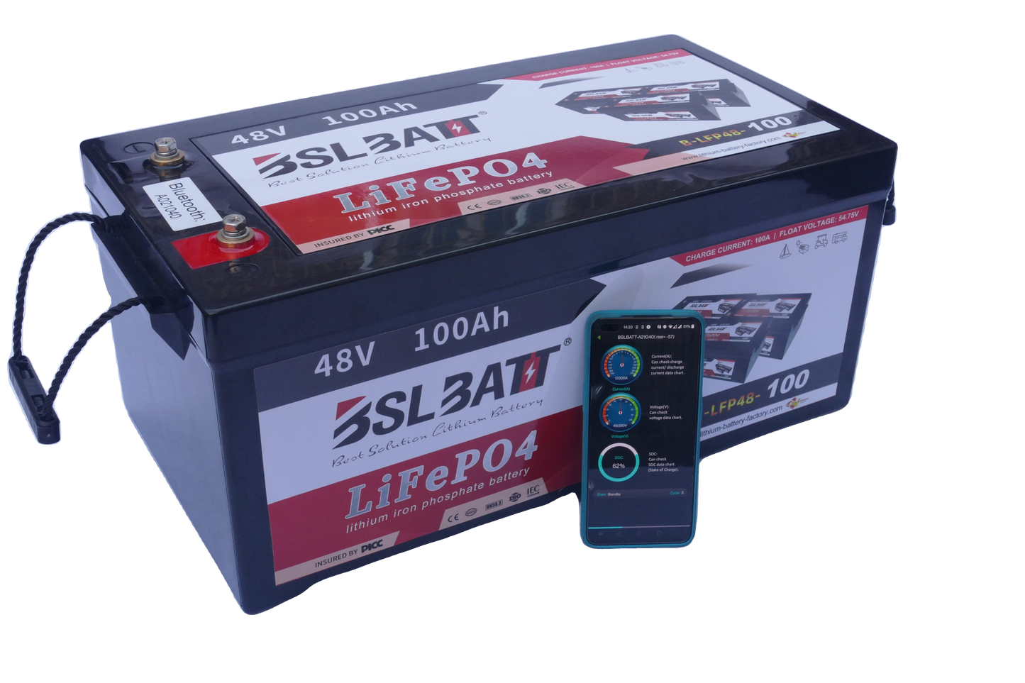 BSLBATT 48V 100AH Lithium Battery (bluetooth)