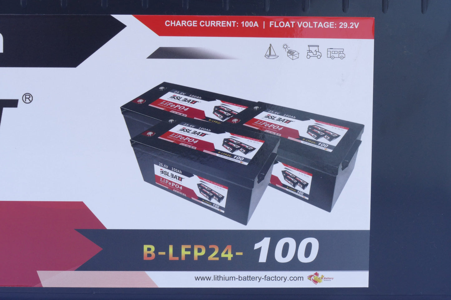 BSLBATT 24V 100AH Lithium Battery (bluetooth)